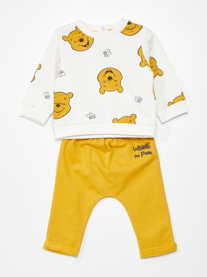 Ensemble jogging 'Mickey' - 2 pièces Blanc/jaune - Kiabi