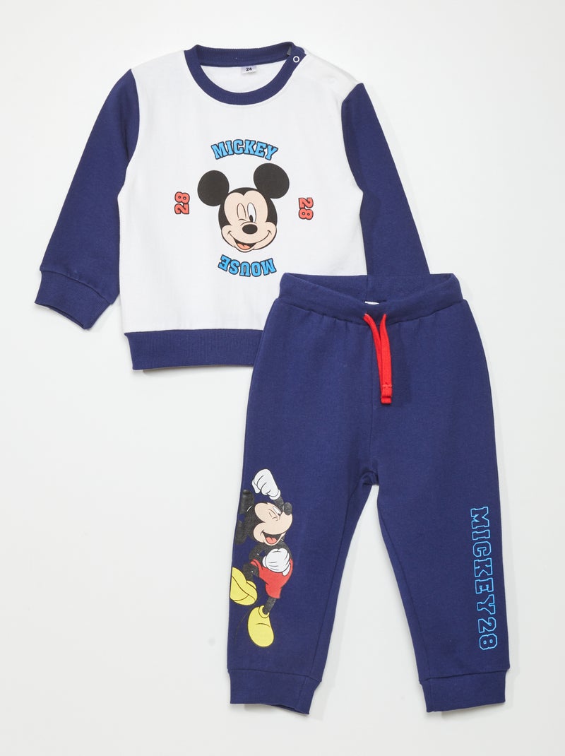 Ensemble jogging 'Mickey' - 2 pièces Marine - Kiabi
