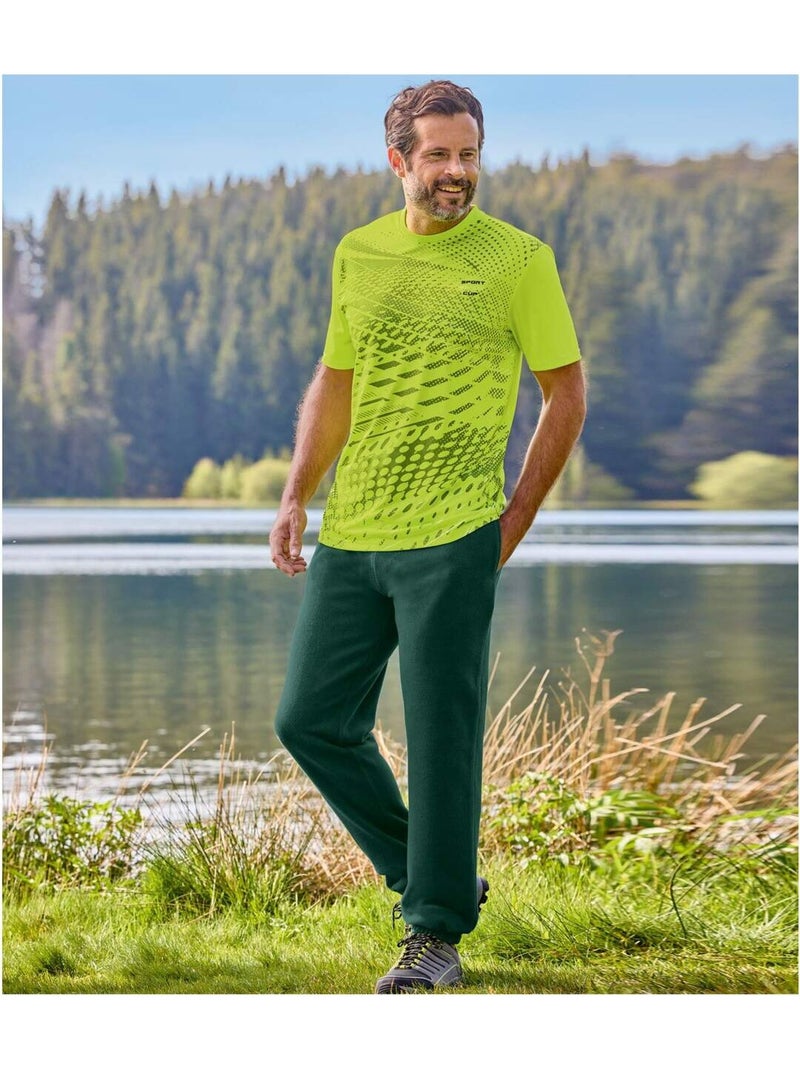 Ensemble Jogging Polaire Outdoor   - ATLAS FOR MEN Vert - Kiabi