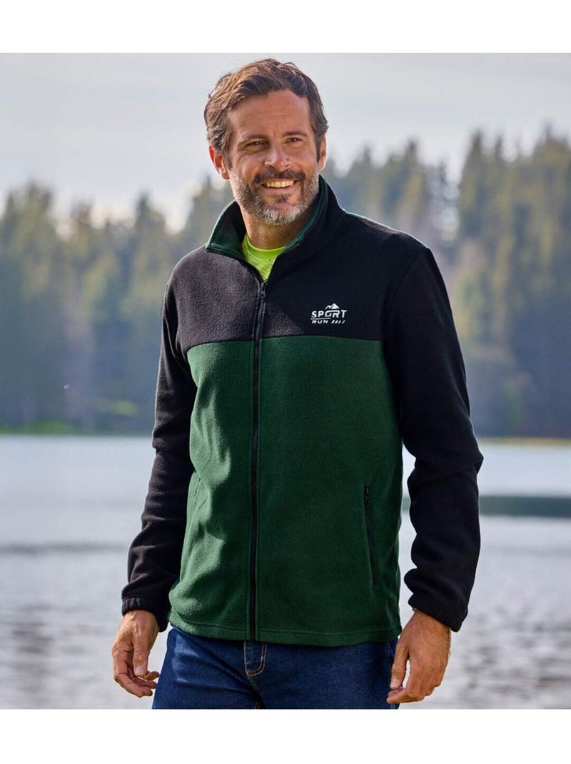 Ensemble Jogging Polaire Outdoor   - ATLAS FOR MEN Vert - Kiabi