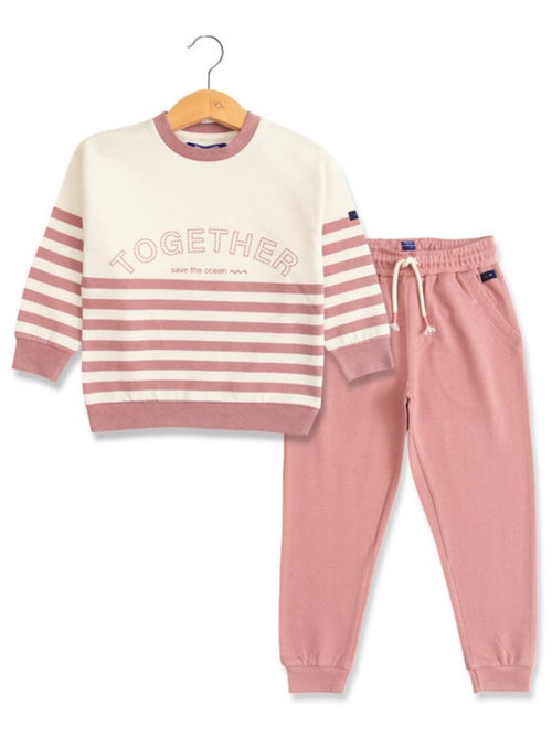 Ensemble jogging rose Enfant pull + pantalon - Kiabi