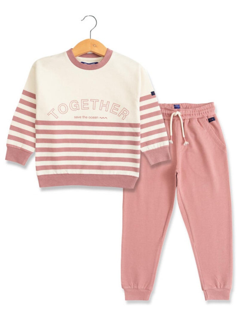Ensemble jogging rose Enfant pull + pantalon Rose - Kiabi