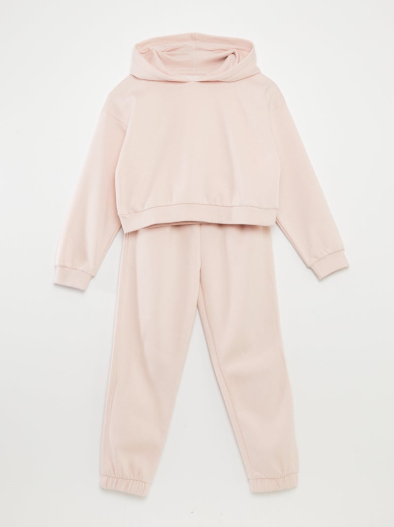 Ensemble jogging + sweat à capuche - 2 pièces Rose - Kiabi