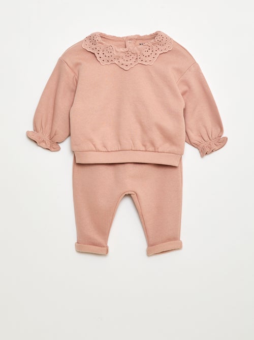 Ensemble jogging + sweat en molleton - 2 pièces - Kiabi