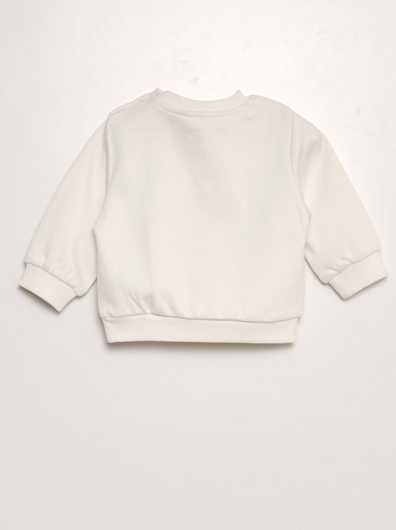 Ensemble jogging sweat + pantalon - 2 pièces Blanc/jaune - Kiabi