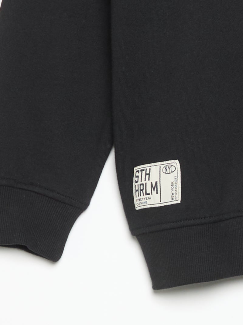 Ensemble jogging sweat + pantalon - 2 pièces Noir - Kiabi