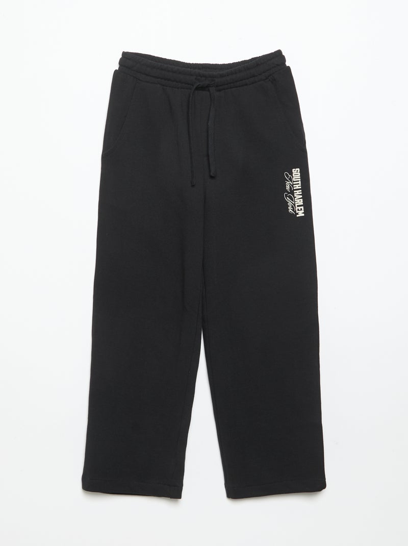 Ensemble jogging sweat + pantalon - 2 pièces Noir - Kiabi