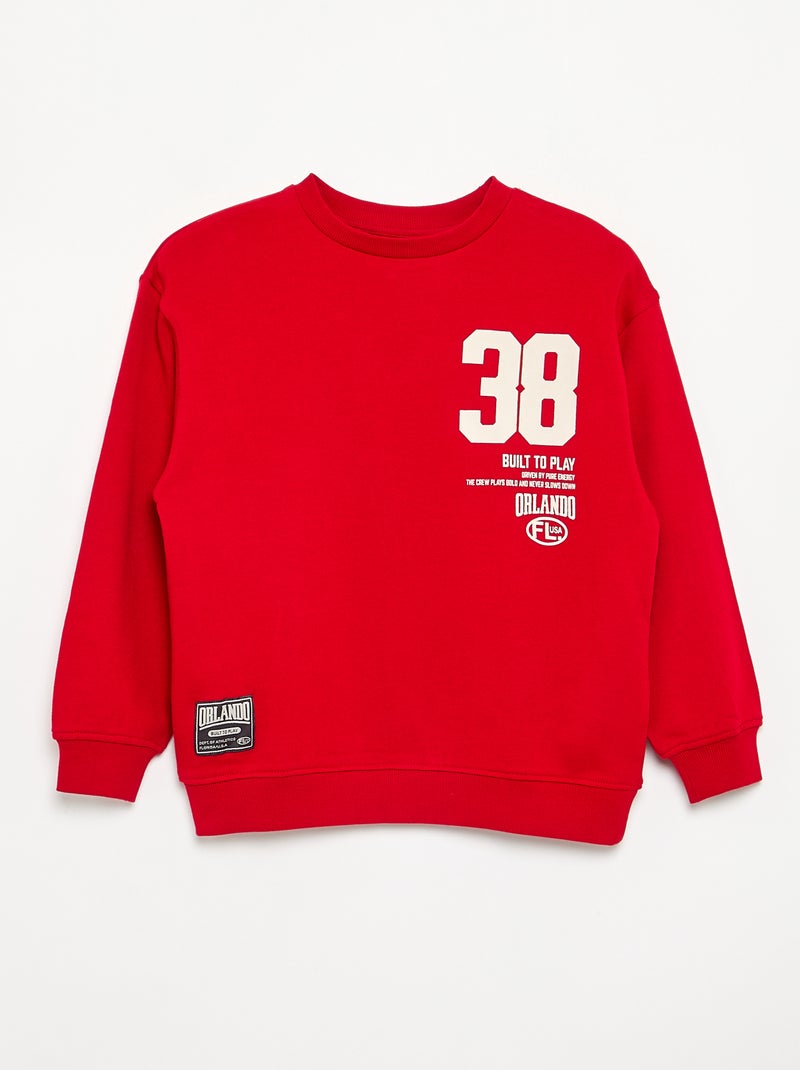 Ensemble jogging sweat + pantalon - 2 pièces Rouge - Kiabi