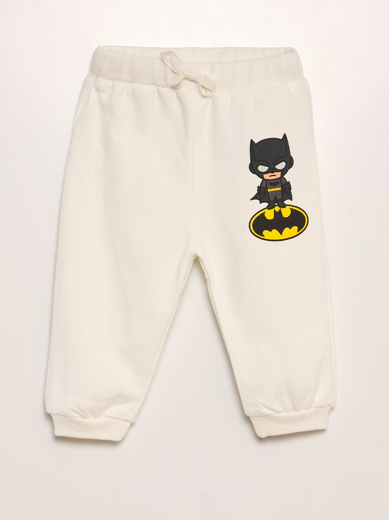 Ensemble jogging sweat + pantalon 'Batman' 'DC Comics'  - 2 pièces Blanc - Kiabi