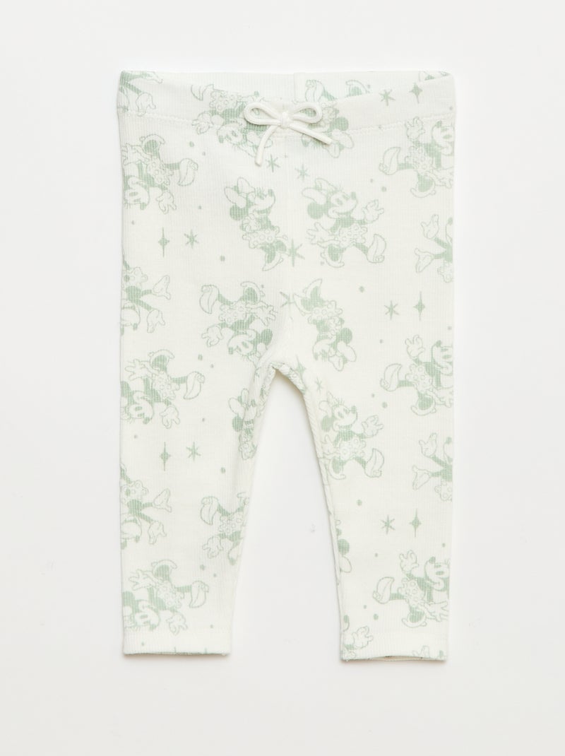 Ensemble jogging sweat + pantalon + bavoir 'Disney' 'Minnie' - 3 pièces Vert - Kiabi