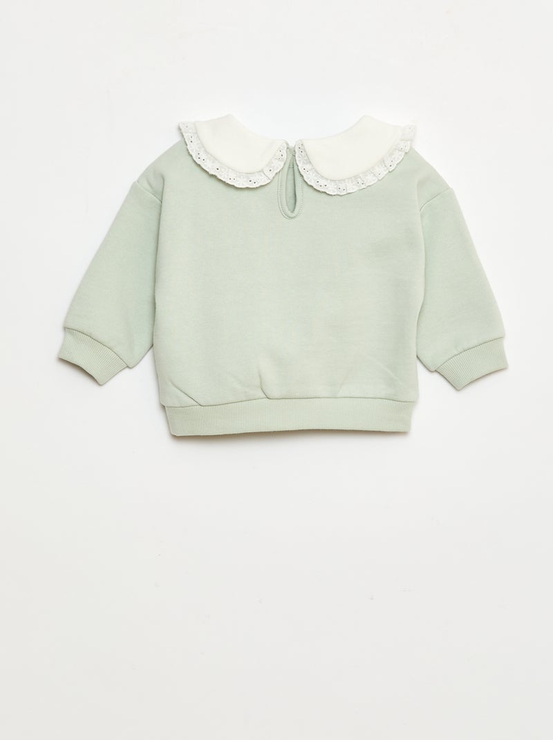 Ensemble jogging sweat + pantalon + bavoir 'Disney' 'Minnie' - 3 pièces Vert - Kiabi