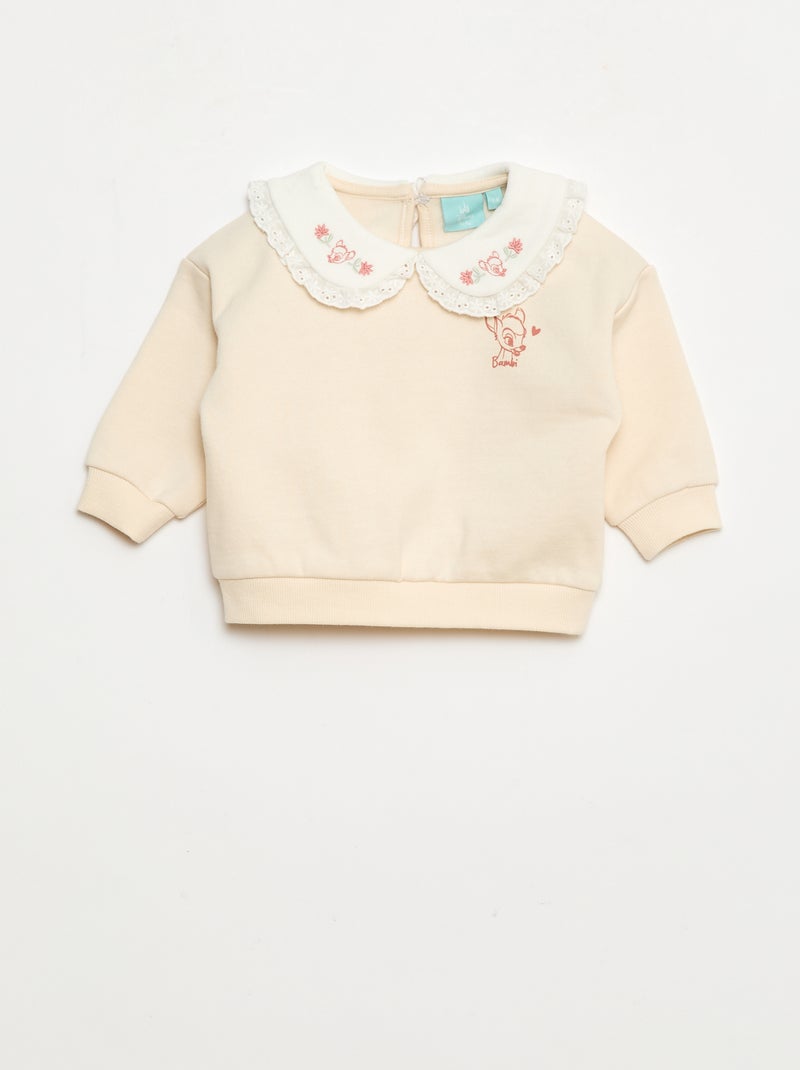 Ensemble jogging sweat + pantalon + bavoir 'Marie' 'Disney' - 3 pièces Rose - Kiabi