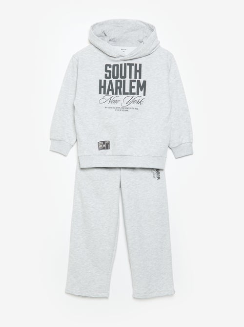 Ensemble jogging sweat zippé à capuche + jogging - 2 pièces - Kiabi