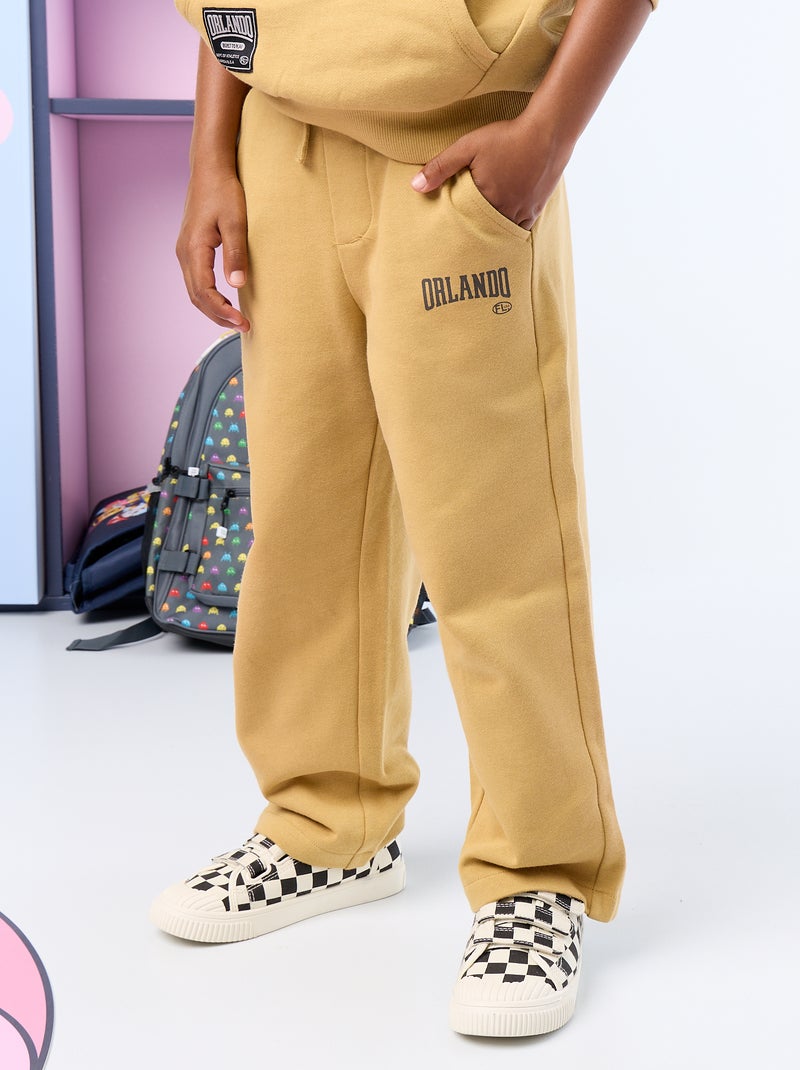 Ensemble jogging sweat zippé à capuche + jogging - 2 pièces Jaune - Kiabi
