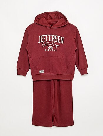 Ensemble jogging sweat zippé à capuche + jogging - 2 pièces