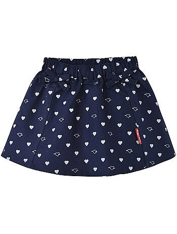ENSEMBLE JUPE BEBE ECRU/BLEU