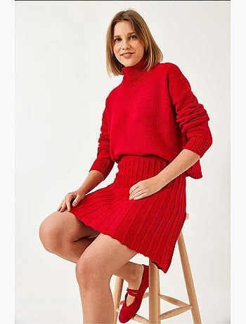 Ensemble jupe et haut en tricot lucci