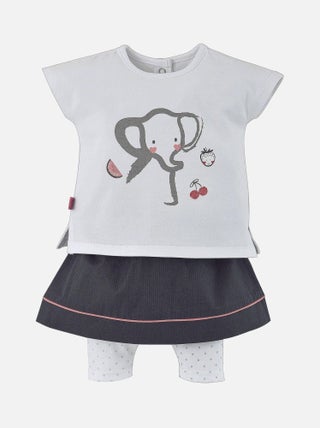 ENSEMBLE JUPE GRIS ANTHRACITE