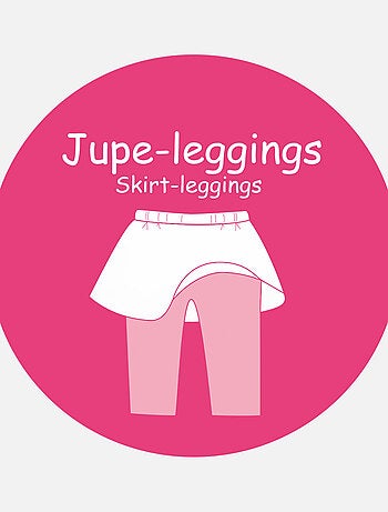 ENSEMBLE JUPE LEGGING ROSE