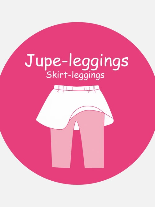 ENSEMBLE JUPE LEGGING ROSE - Kiabi