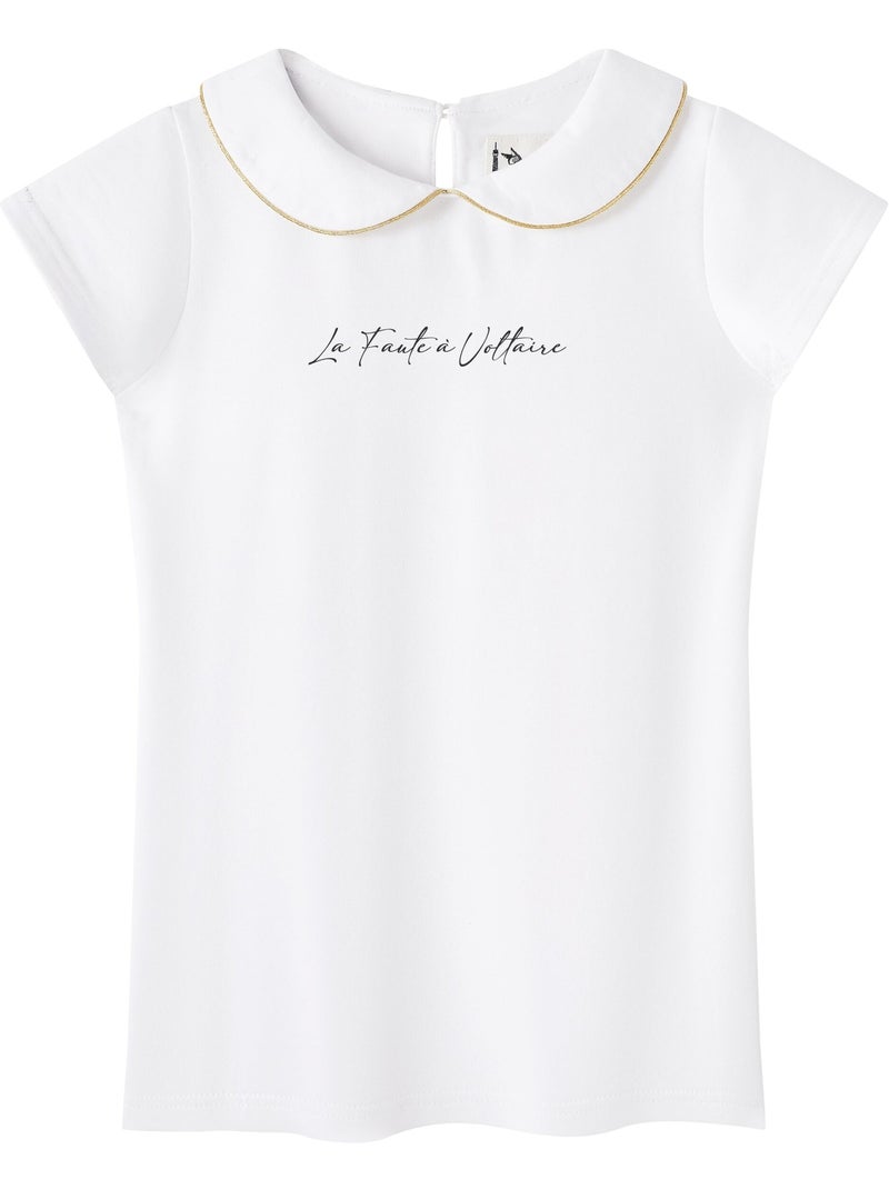 Ensemble Jupe Plissée Tartan  + T-Shirt   LONDON - La Faute à Voltaire Blanc Gris anthracite - Kiabi