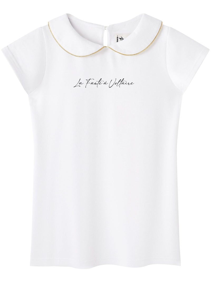 Ensemble Jupe Plissée Velours  + T-Shirt   LONDON - La Faute à Voltaire Blanc Rouge - Kiabi