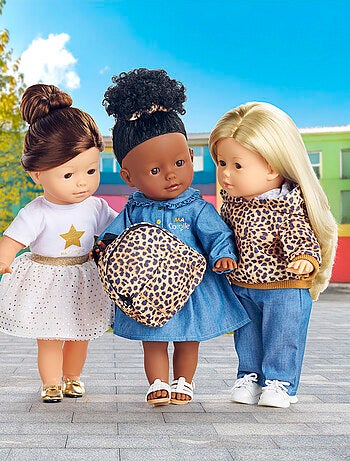 Ensemble Jupe & T Shirt Ivoire et Or pour poupée ma Corolle