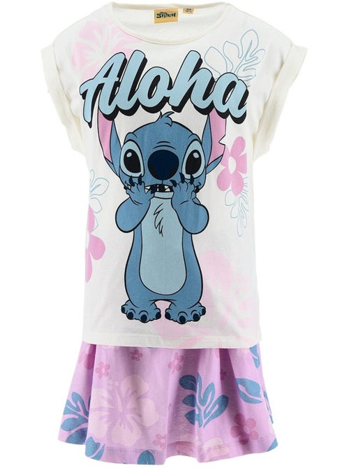 Ensemble Jupe + T-Shirt Lilo et Stitch | Licence Officielle - Kiabi