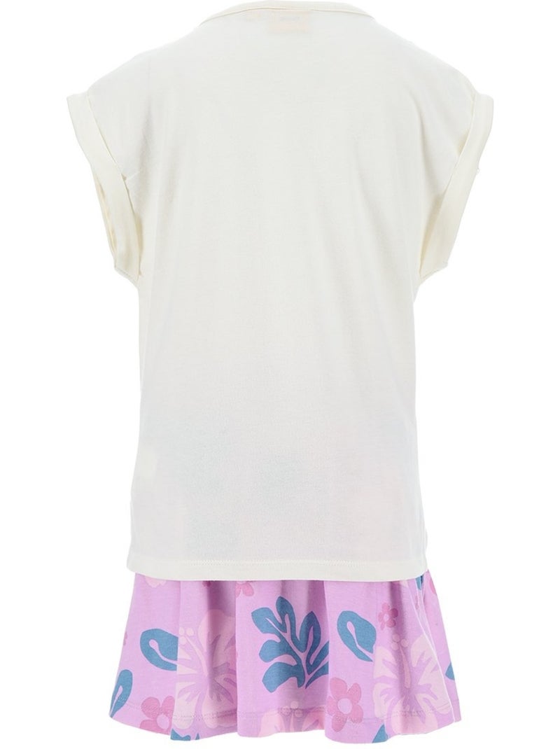 Ensemble Jupe + T-Shirt Lilo et Stitch | Licence Officielle Blanc - Kiabi