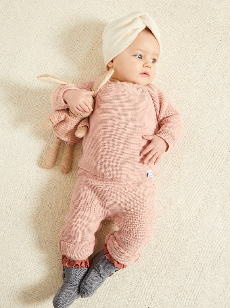 Ensemble 'La Manufacture de Layette' rose - Kiabi