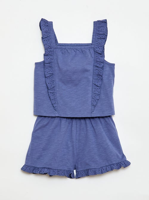 Ensemble léger débardeur + short - 2 pièces - Kiabi