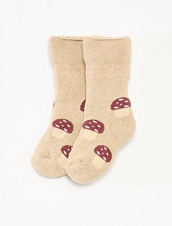 Ensemble legging en tricot animé + chaussettes all-over en coton