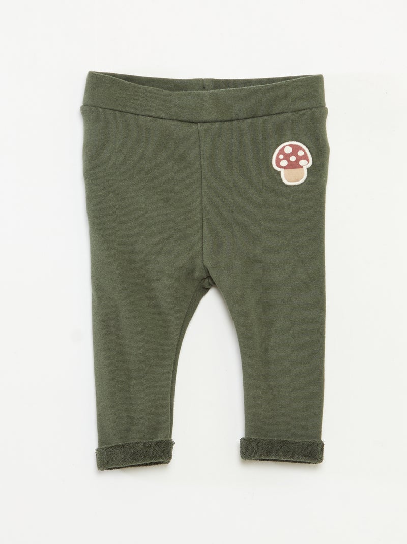 Ensemble legging en tricot animé + chaussettes all-over en coton Kaki - Kiabi