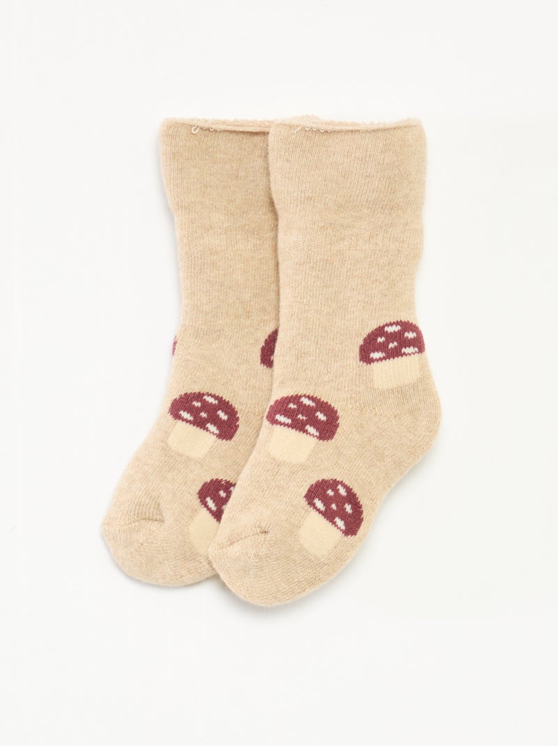 Ensemble legging en tricot animé + chaussettes all-over en coton Kaki - Kiabi