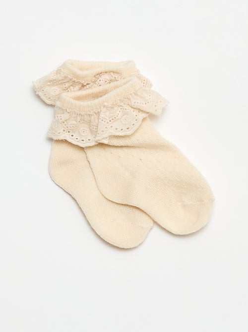 Ensemble Legging fantaisie + chaussette en dentelle - Kiabi