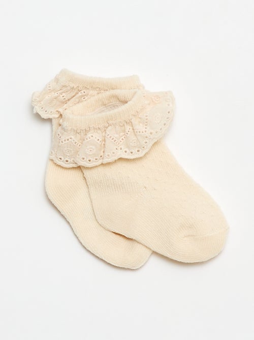 Ensemble Legging fantaisie + chaussette en dentelle - Kiabi