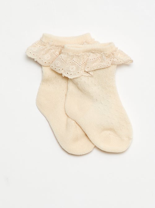 Ensemble Legging fantaisie + chaussette en dentelle - Kiabi