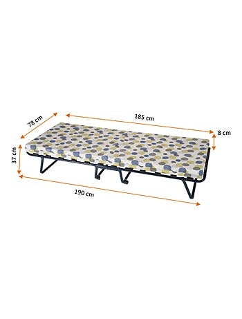 Ensemble lit pliant et matelas 8 cm