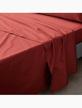 Ensemble literie 4 pièces – drap plat + drap housse + 2 taies – percale 78 fils