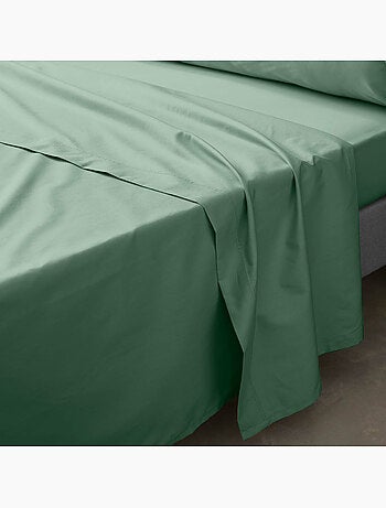 Ensemble literie 4 pièces – drap plat + drap housse + 2 taies – percale 78 fils