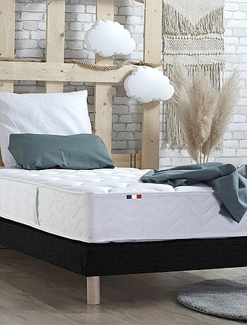 Ensemble literie ASTRE : matelas ressorts, sommier et accessoires - 90 x 190 cm