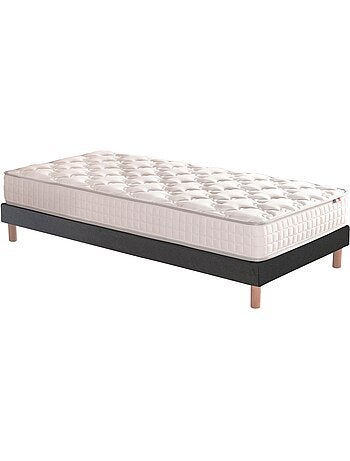 Ensemble literie ASTRE : matelas ressorts, sommier et accessoires - 90 x 190 cm