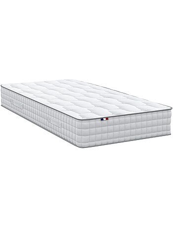Ensemble literie : matelas à ressorts COSMOS et sommier - qualité française - Sommier - Bleu denim