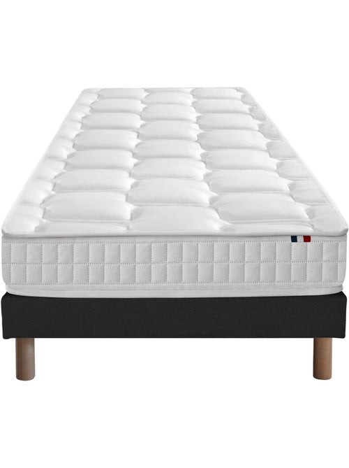 Ensemble literie : matelas à ressorts ODYSSEE et mémoire de forme avec sommier - Noir - Kiabi Ensemble literie : matelas à ressorts ODYSSEE et mémoire de forme avec sommier - Noir - Kiabi