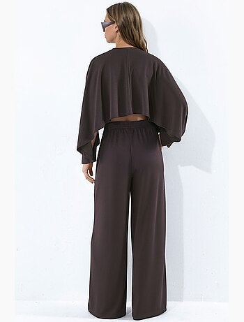 Ensemble maille boléro oversize et pantalon palazzo hiccup