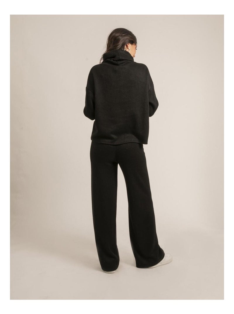 Ensemble maille pull + pantalon ELMERA Noir - Kiabi