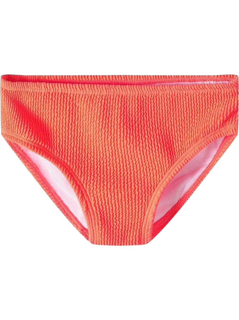 Ensemble maillot de bain 2 pièces manches ruchées motif/style texturé - minoti Corail - Kiabi