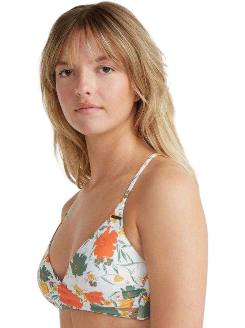 Ensemble maillot de bain 2 pièces motif/style floral baay maoi - o´neill Blanc Orange - Kiabi