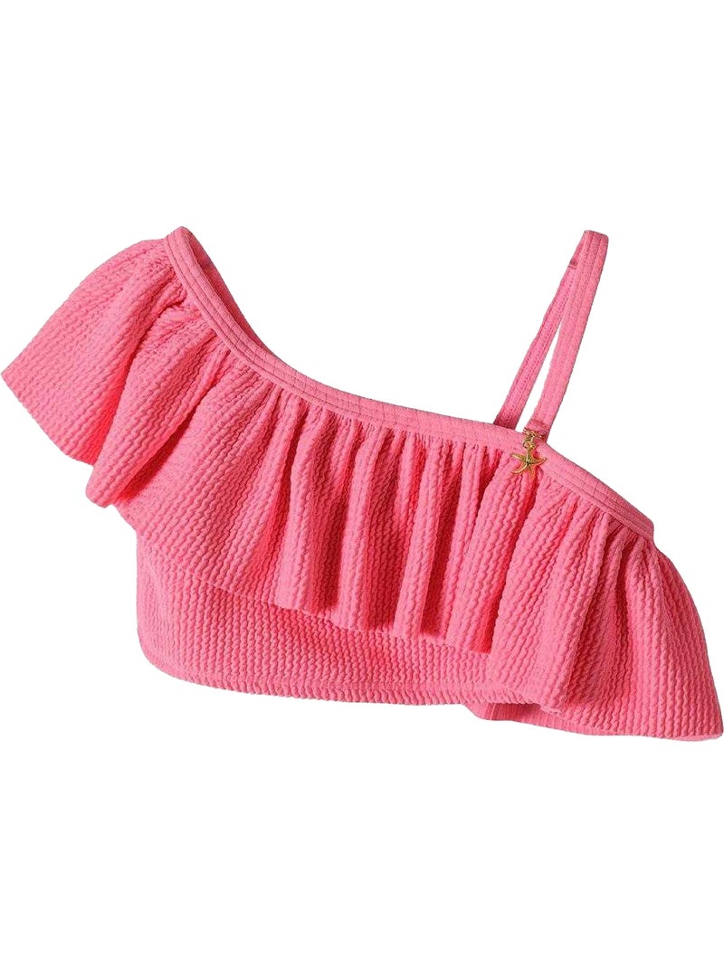 Ensemble maillot de bain 2 pièces motif/style ruché - minoti Rose - Kiabi