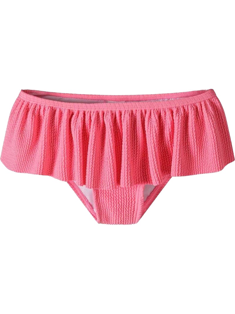 Ensemble maillot de bain 2 pièces motif/style ruché - minoti Rose - Kiabi